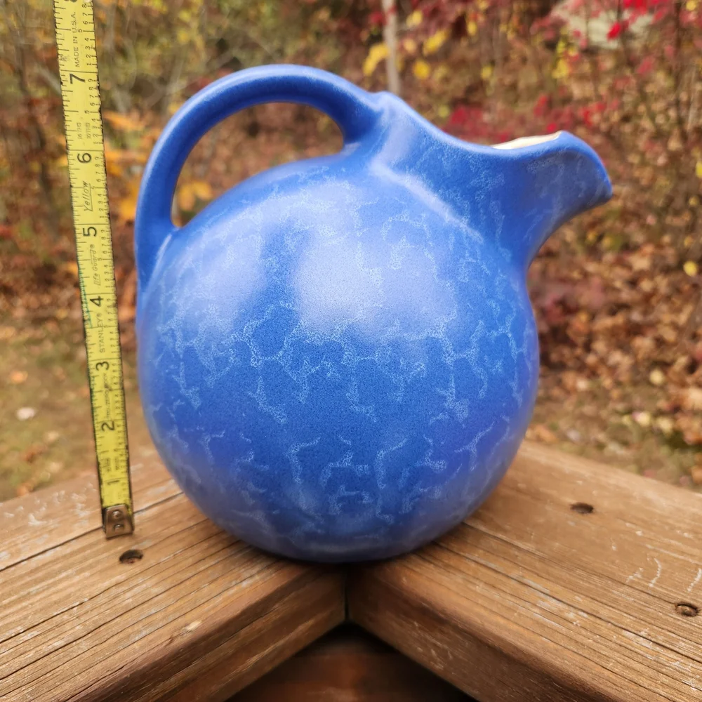 Vintage Rumrill Pottery By Red Wing Dutch Blue Ball Pitcher 1932-1937